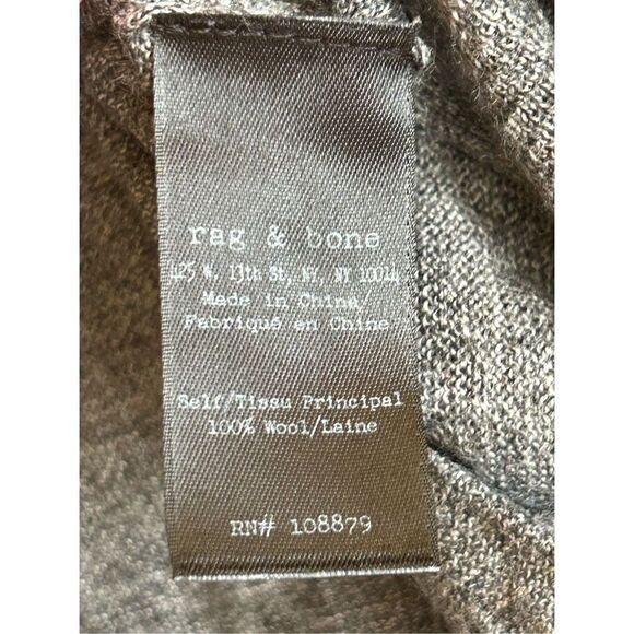 Rag & Bone Knitted Wool Button Front Cardigan Sweater Womens Gray Size Large - Picture 6 of 6